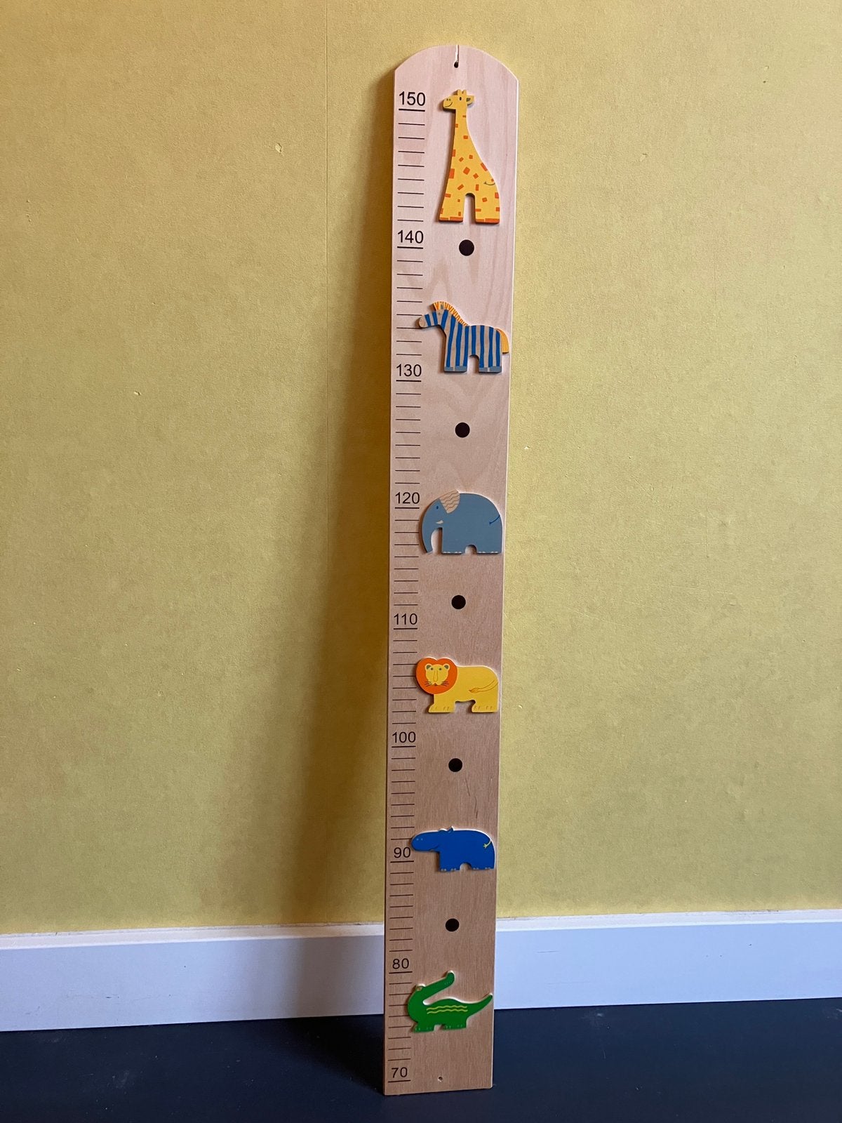 Leuke houten meetlat dieren (handgemaakt), Ophalen, Zo goed als nieuw, Handgemaakt, Wanddecoratie
