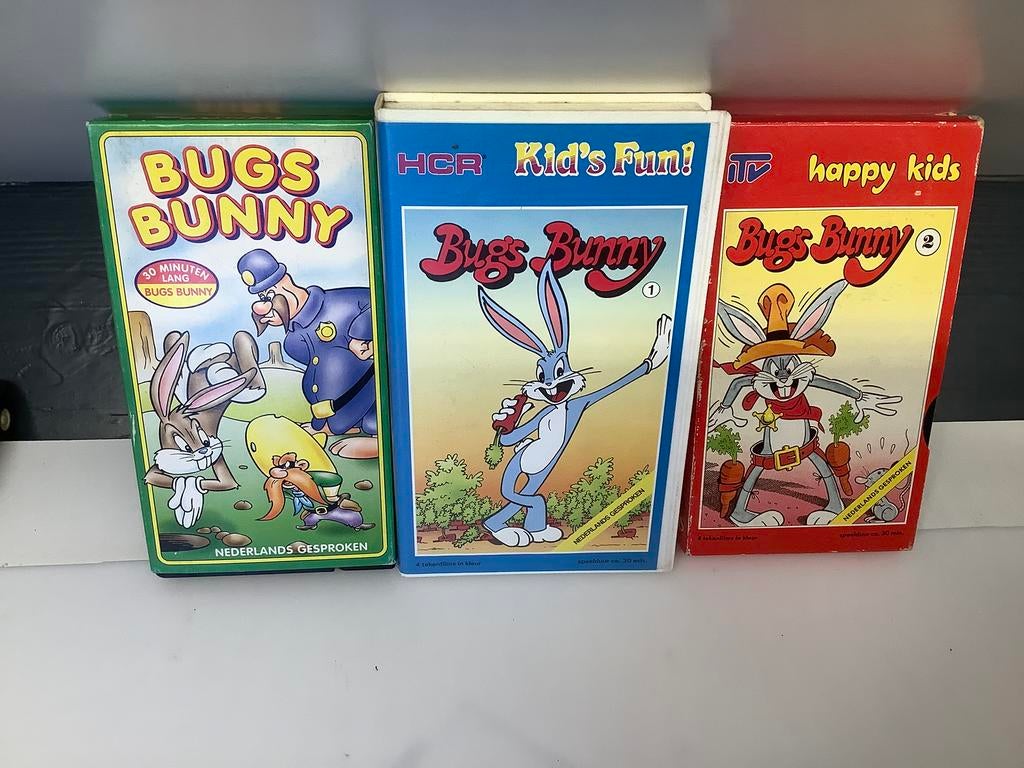 VHS videobanden van Woody Woodpecker, Bugs Bunny en Foghorn, Ophalen of Verzenden, Zo goed als nieuw