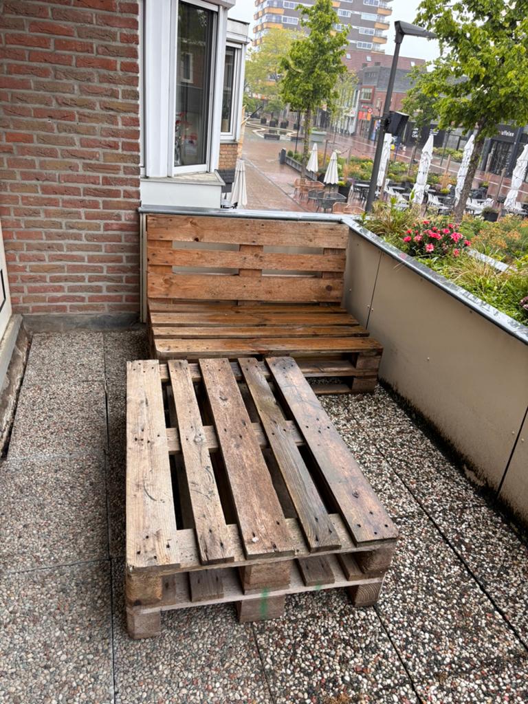 Pallets tuinset, Doe-het-zelf en Verbouw, Hout en Planken, Ophalen, Zo goed als nieuw, 50 mm of meer, Pallet
