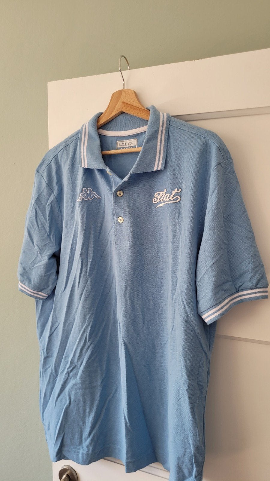 Kappa Fiat Polo Shirt - Lichtblauw - Maat L - Nieuw, Maat 52/54 (L), Kappa, Blauw, Nieuw