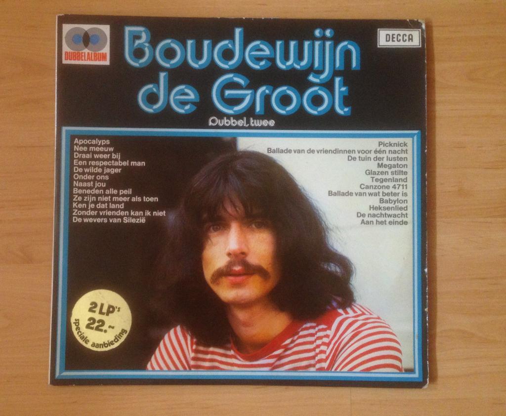 LP Boudewijn de Groot Dubbel Twee ( Dubbel LP ), Cd's en Dvd's, Vinyl | Nederlandstalig, Verzenden, Gebruikt, 12 inch, Levenslied of Smartlap
