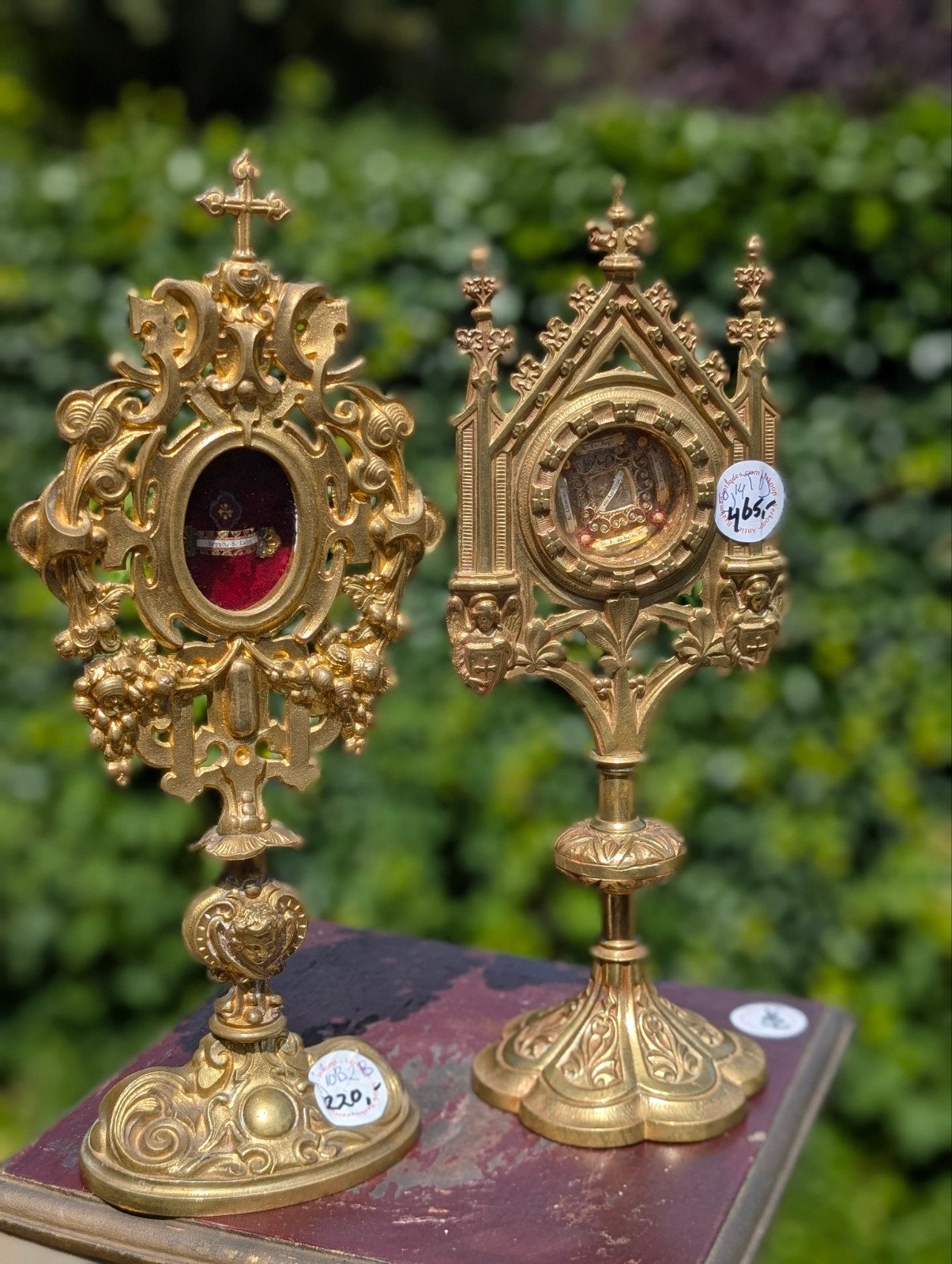 Antieke bronzen relikwieën houder €220., Ophalen