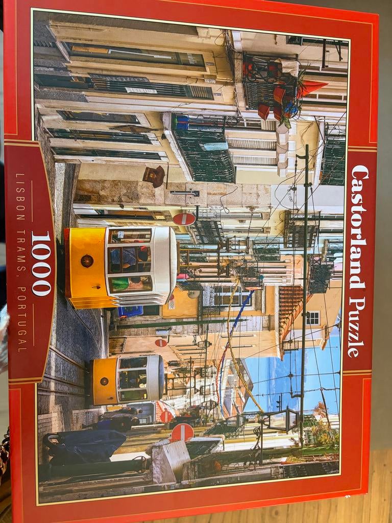 Castorland Puzzel 1000 stukjes Lissabon Trams Portugal, Ophalen of Verzenden, 500 t/m 1500 stukjes, Gebruikt, Legpuzzel