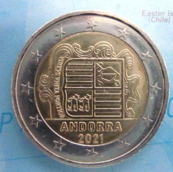 Euromunt Andorra 2021, Ophalen of Verzenden, Overige landen, 2 euro, Losse munt