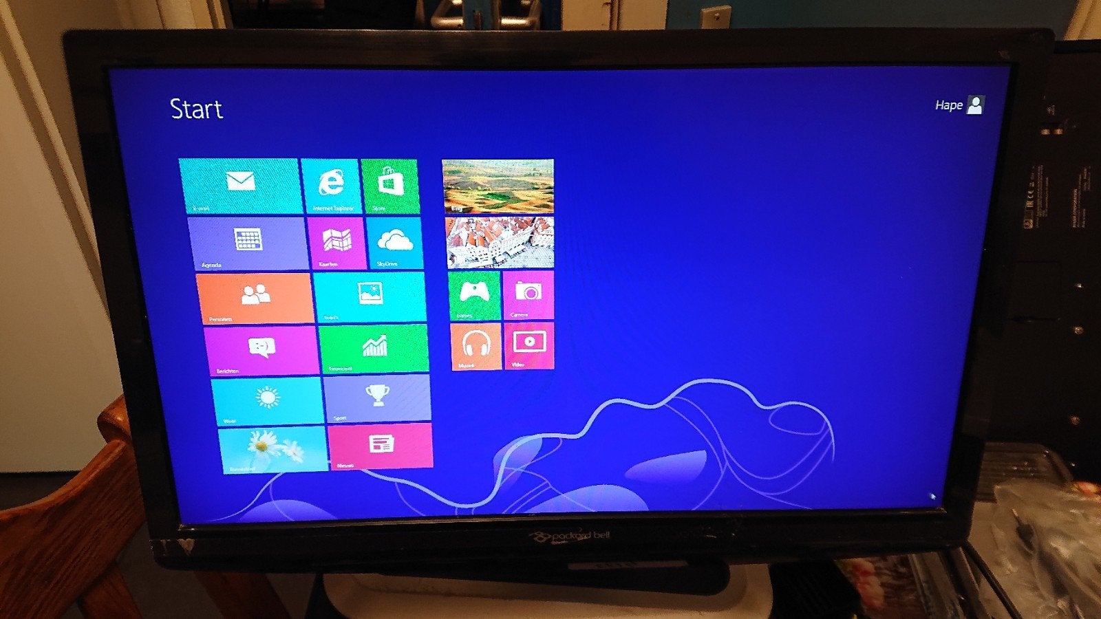 Packard Bell 23 inch full HD monitor, Gebruikt, Packard Bell, IPS, Kantelbaar