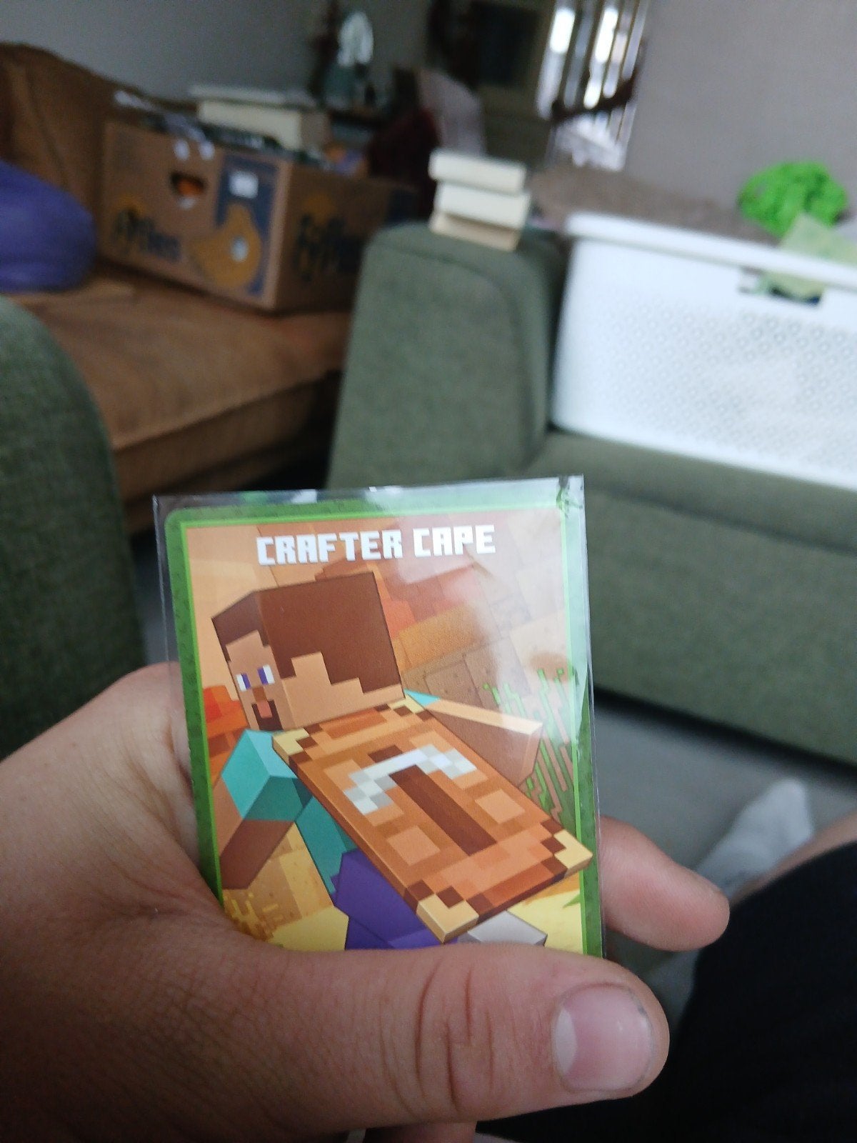 Minecraft Crafter Cape Verzamelkaart unredeemed, Ophalen of Verzenden, Zo goed als nieuw