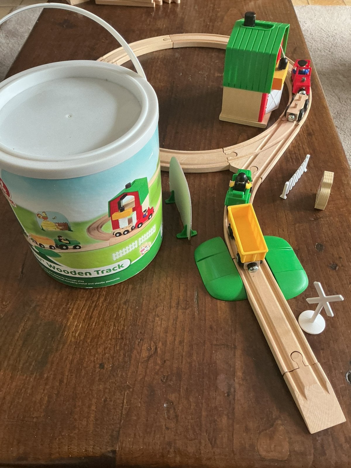 Houten speelgoed trein (OPHALEN), Ophalen, Zo goed als nieuw, Duw- of Trekspeelgoed