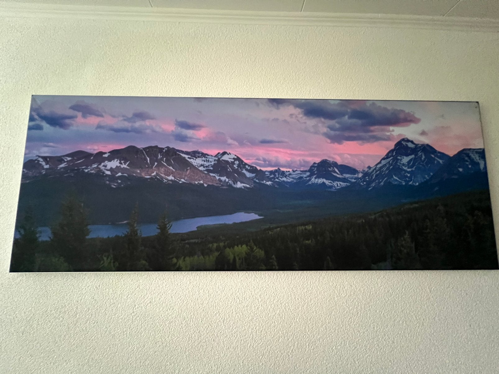 Landschap canada op canvas 180x67, Ophalen
