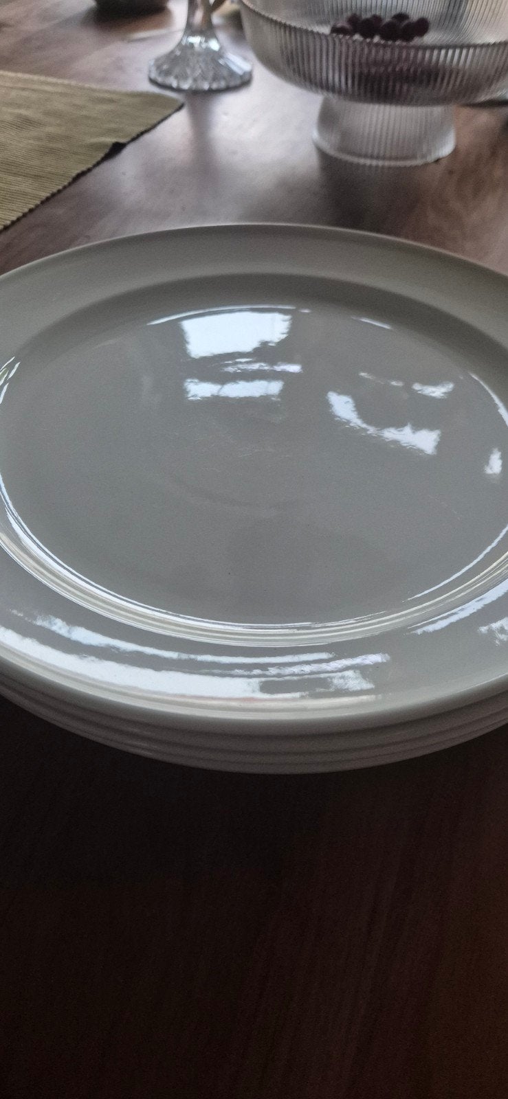 5 witte borden 32,5 cm royal boch, Ophalen, Zo goed als nieuw, Rond, Overige materialen
