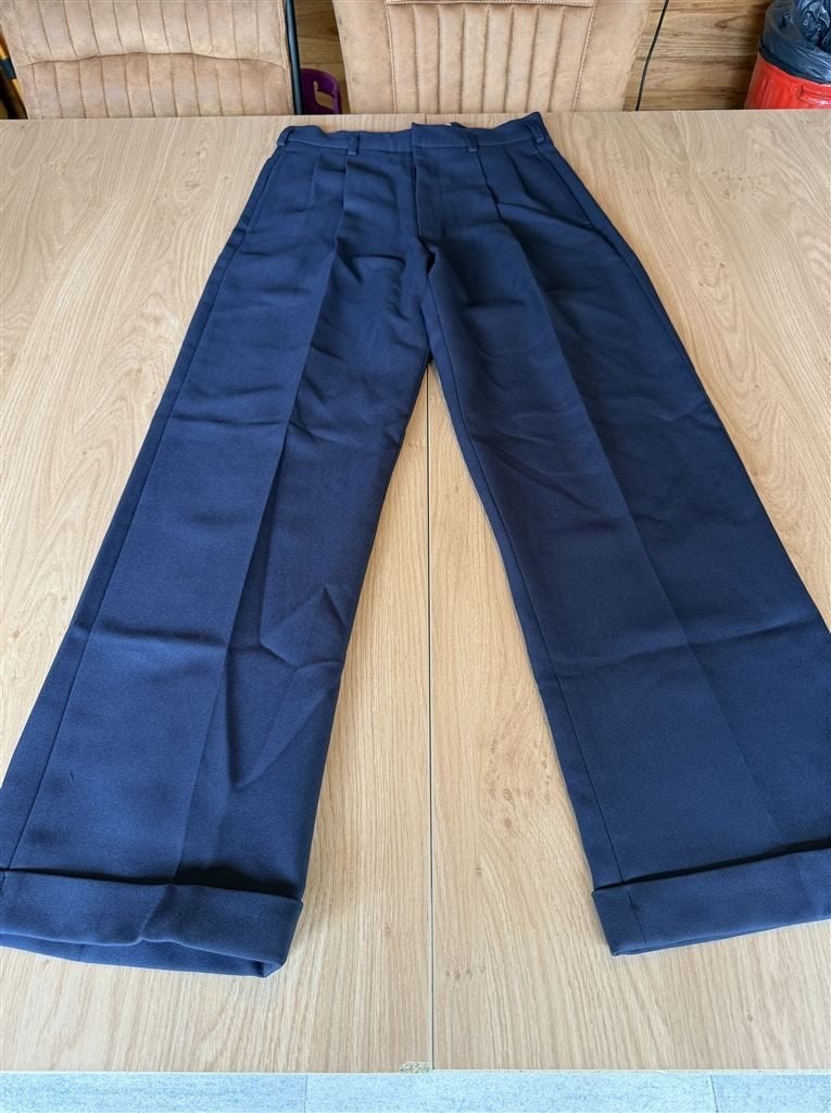 Vintage Lindy Louis Herenbroek Jaren 40 Marineblauw, Ophalen of Verzenden, Nieuw, Blauw