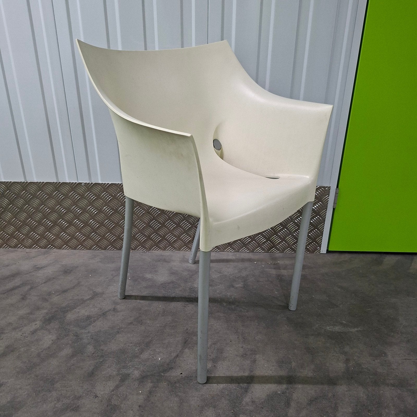 6x Dr No Starck Kartell Italiaans design tuin kuipstoel wit, Ophalen of Verzenden, Zo goed als nieuw, Kunststof, Stapelbaar