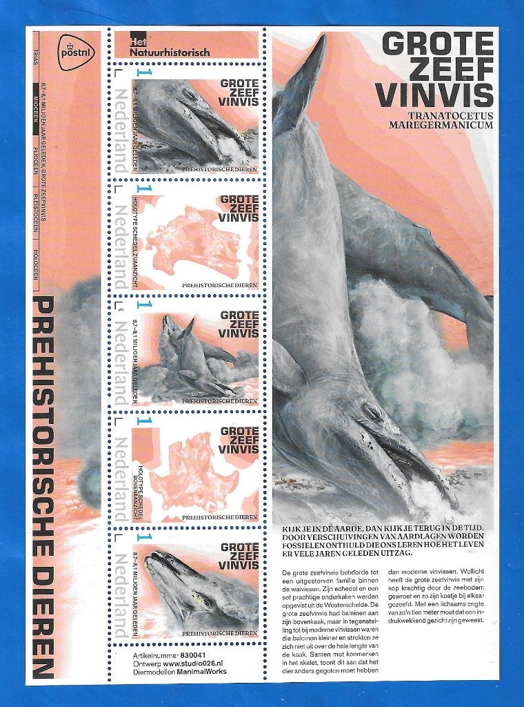 Prehistorische dieren, grote zeefvinvis (postzegelvel), Verzenden, Na 1940, Postfris