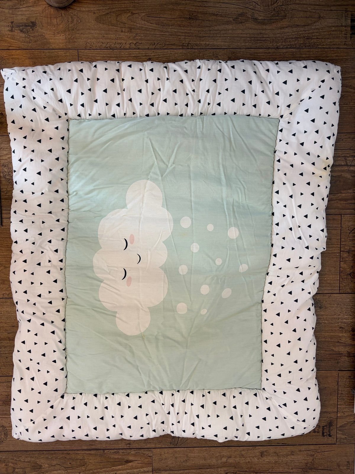 Boxkleed met wolkenprint - 80x100 cm, Ophalen of Verzenden, Gebruikt