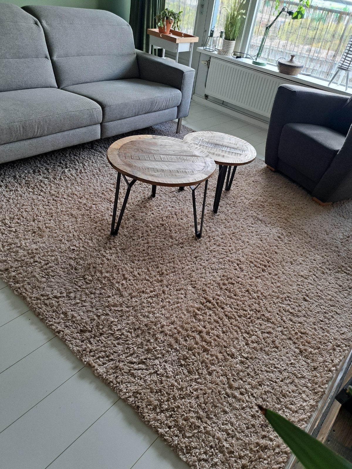 Groot vloerkleed, Ophalen, Beige, 200 cm of meer, Zo goed als nieuw