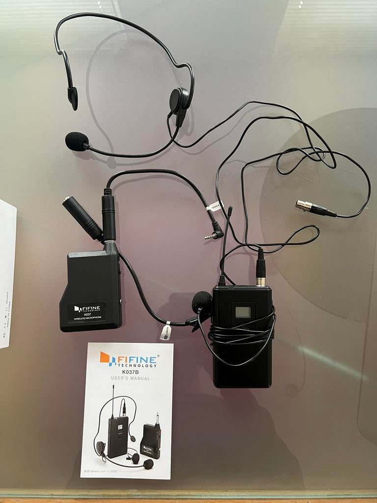 FIFINE K037B Draadloze Microfoon Set - Zo goed als nieuw, Computers en Software, Headsets, Ophalen of Verzenden, Zo goed als nieuw