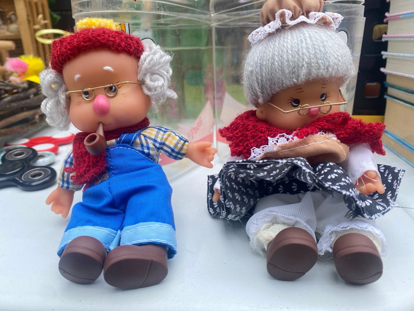 Popines de Ensueño Opa en Oma Poppen in Koker, Ophalen of Verzenden, Zo goed als nieuw, Pop