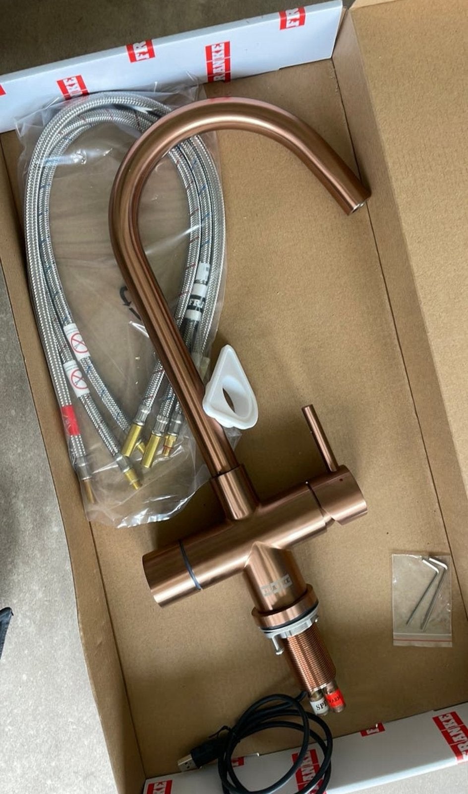 Copper Koper Helix quooker kokend water kraan, Ophalen of Verzenden, Zo goed als nieuw, Koper, Kraan