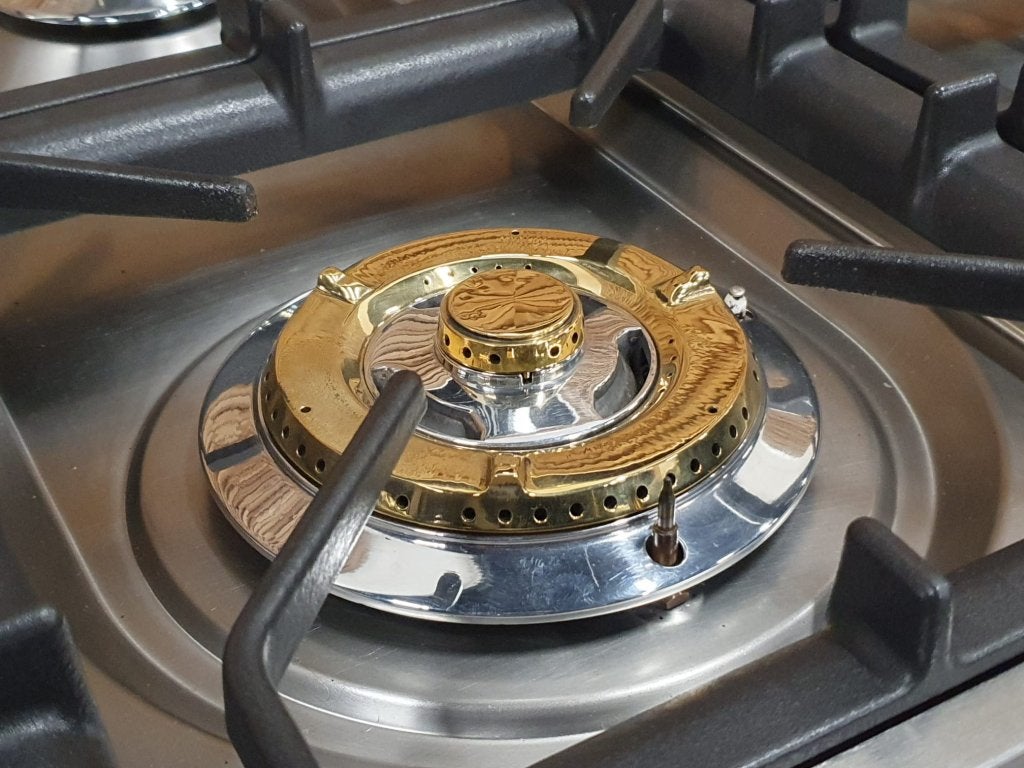 Boretti Fornuis 90cm hoogglans zwart rvs 6 pit 1 oven, Witgoed en Apparatuur, Niet ingevuld, 60 cm of meer, Niet ingevuld, Ophalen of Verzenden