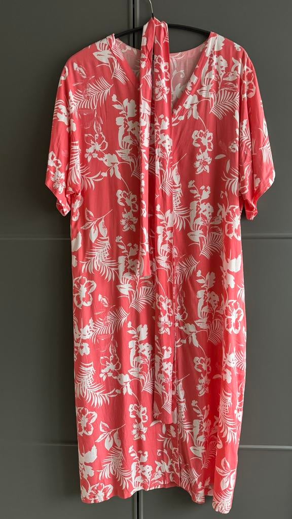 NORAH zomer jurk koraal wit zgan mt 42 XL XXL, Wit, Maat 42/44 (L), Ophalen of Verzenden, Zo goed als nieuw