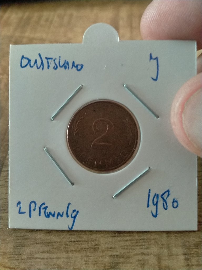 Duitsland 2 Pfennig 1980 J, Verzenden, Duitsland, Losse munt