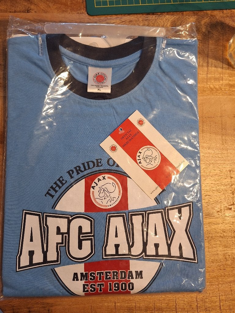 Oud Ajax Amsterdam T-Shirt XL nieuw in plastic, Maat XL, Ophalen of Verzenden, Nieuw, Shirt