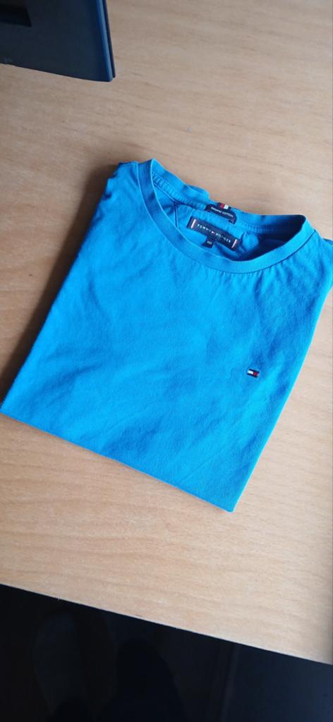 Tommy Hilfiger T-shirt Blauw - Goede Staat, Kinderen en Baby's, Kinderkleding | Maat 152, Gebruikt, Jongen of Meisje, Ophalen of Verzenden