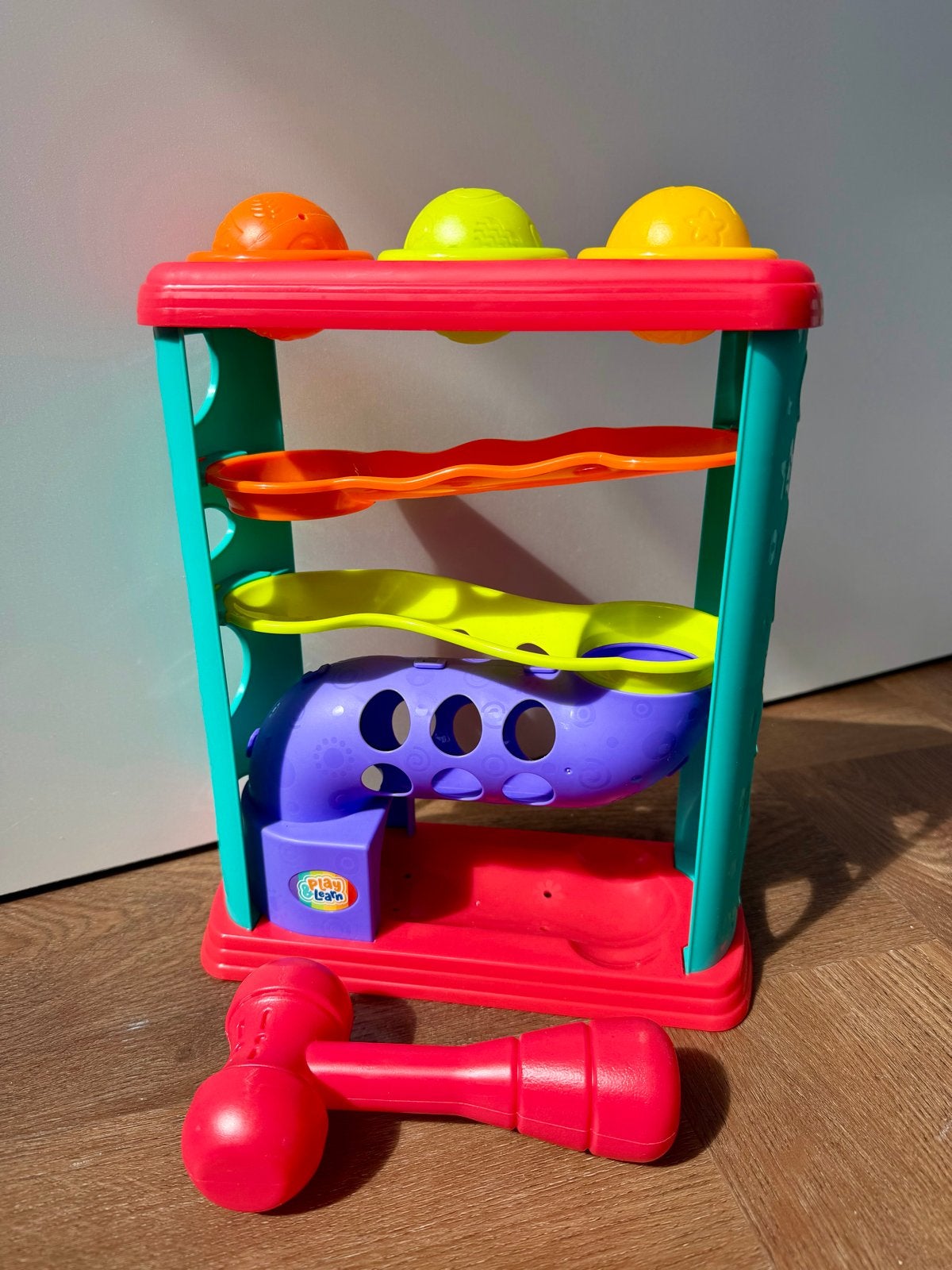 Play & Learn Hamertje Tik Toren met Ballen, Ophalen of Verzenden, Zo goed als nieuw, Overige typen