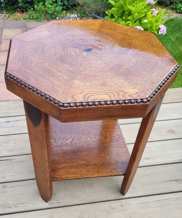 Art Deco bijzettafel Jugendstil 60 cm, Ophalen