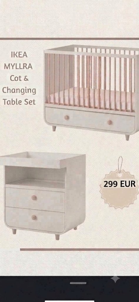 Coat & Changing Table Set -Myllra, Ophalen, Zo goed als nieuw, Reisbedje