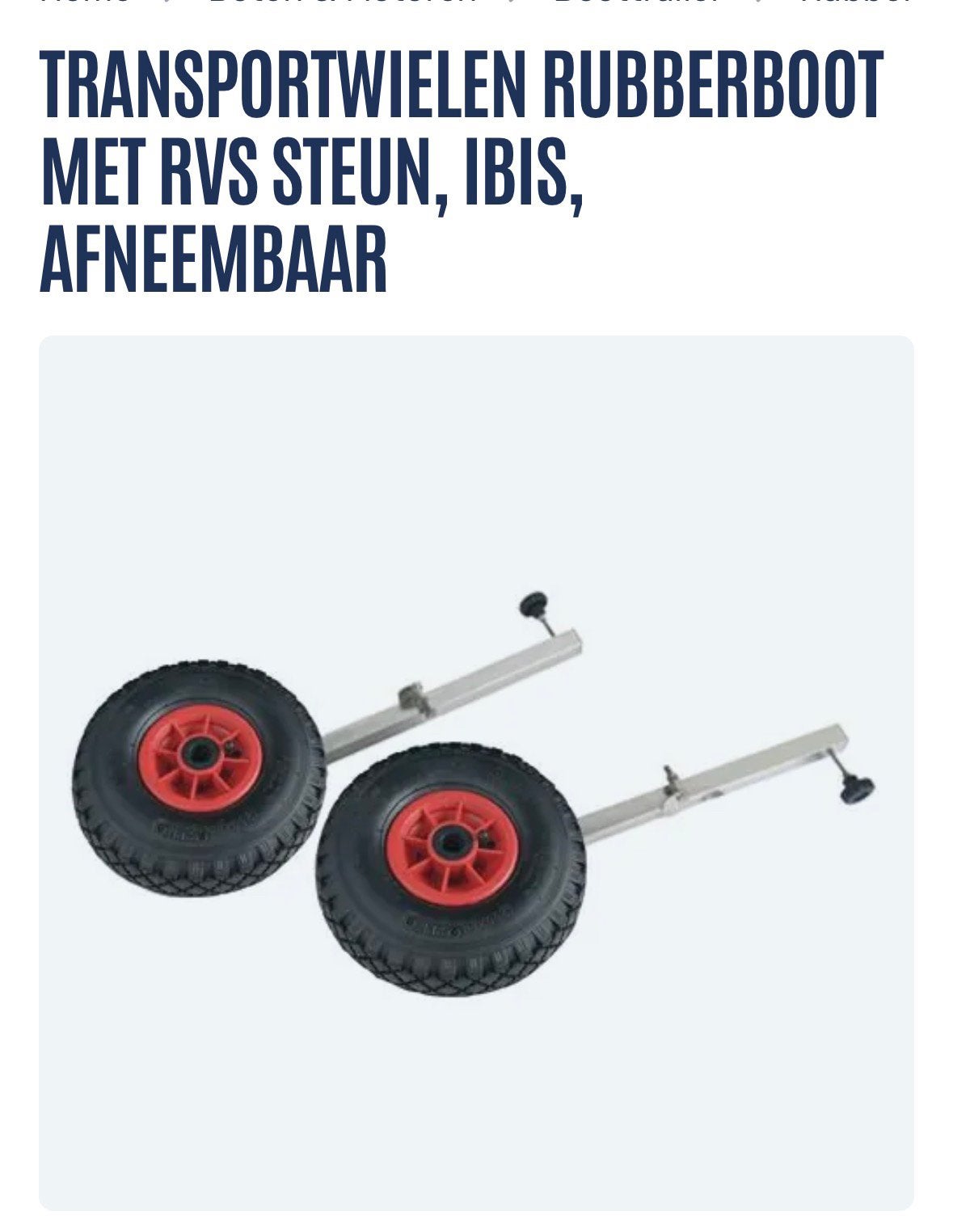 transportwielen voor rubberboot- afneembaar-Nieuw, Ophalen of Verzenden, Nieuw, Overige typen