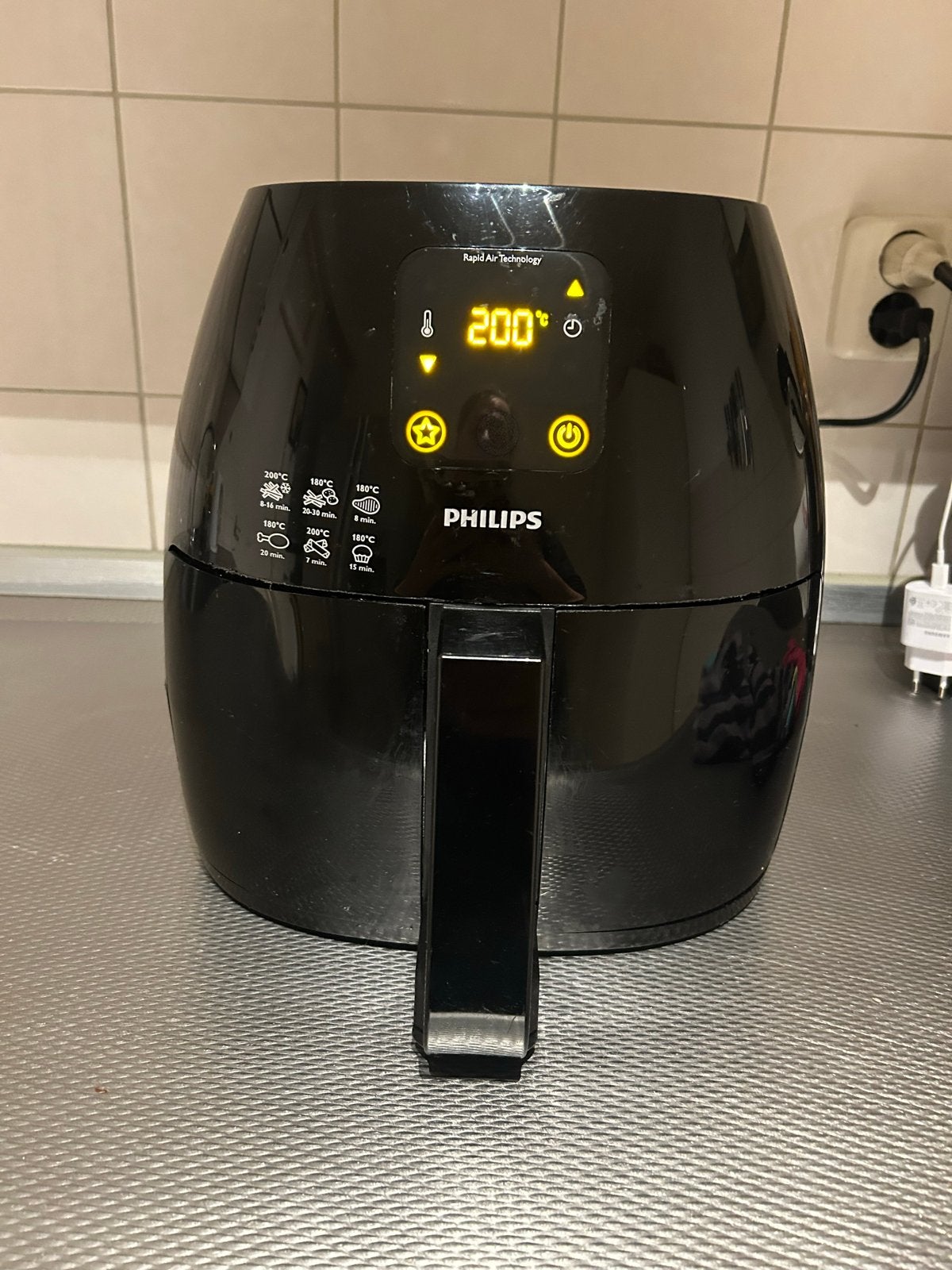 Philips Airfryer HD9240/90 - Zwart - Gebruikt, Witgoed en Apparatuur, Airfryers, Ophalen of Verzenden, Gebruikt, Airfryer XL, 1000 t/m 1499 gram