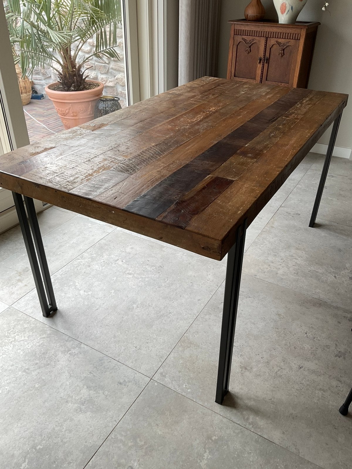 Eetkamer tafel landelijk, Ophalen, Gebruikt