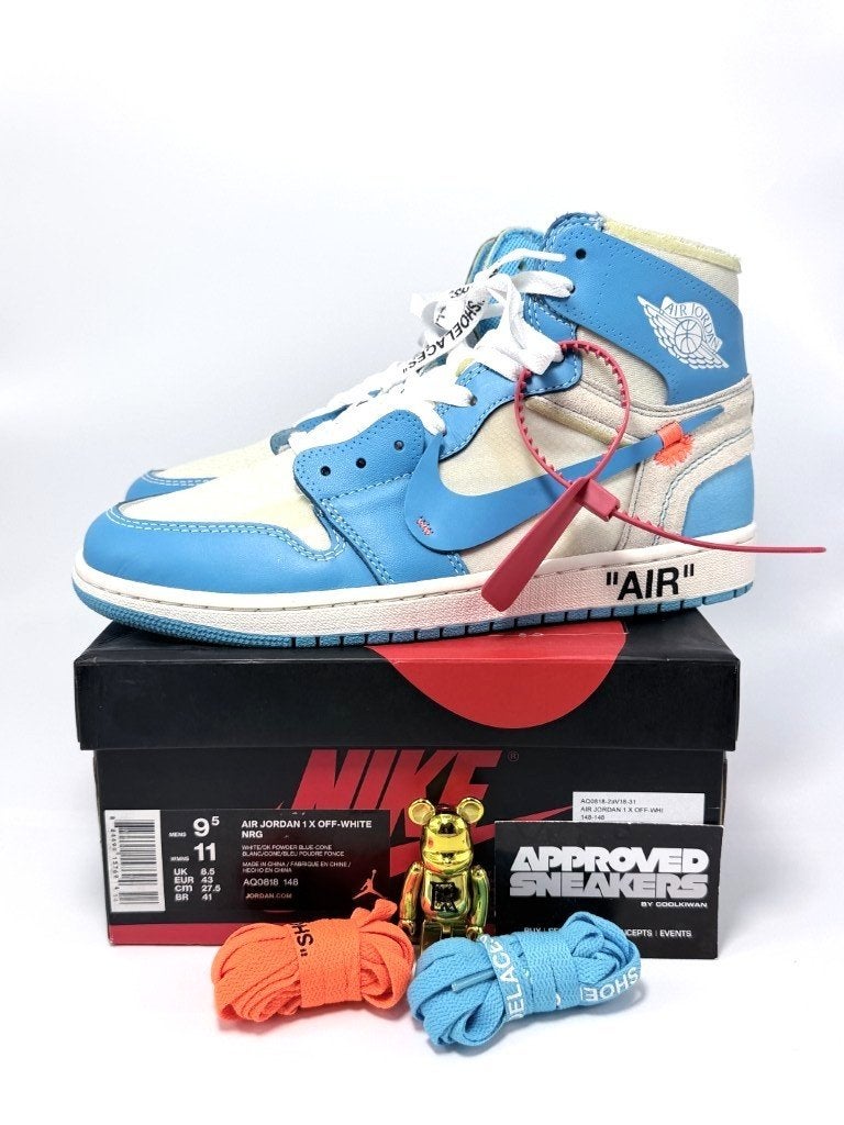 Nike Air Jordan 1 High Off-White University Blue US9.5 43, Kleding | Heren, Schoenen, Overige kleuren, -, -, Ophalen of Verzenden