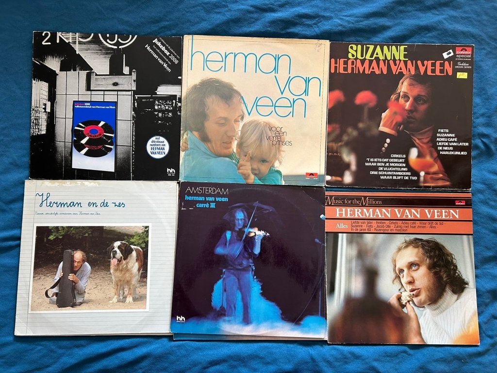 23 LP's Herman van Veen (ook per stuk te koop), Gebruikt, 1980 - 1989, Ophalen of Verzenden, Levenslied of Smartlap