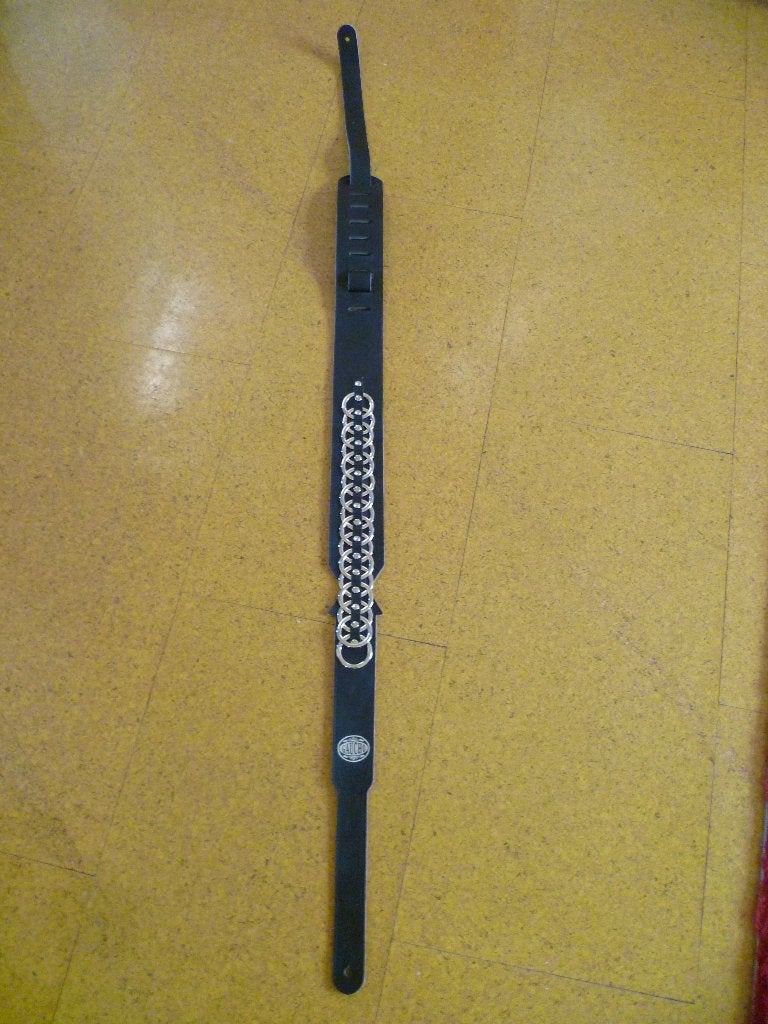Gaucho lederen draagriem met metalen ringen voor gitaar, Ophalen, Zo goed als nieuw, Elektrische gitaar