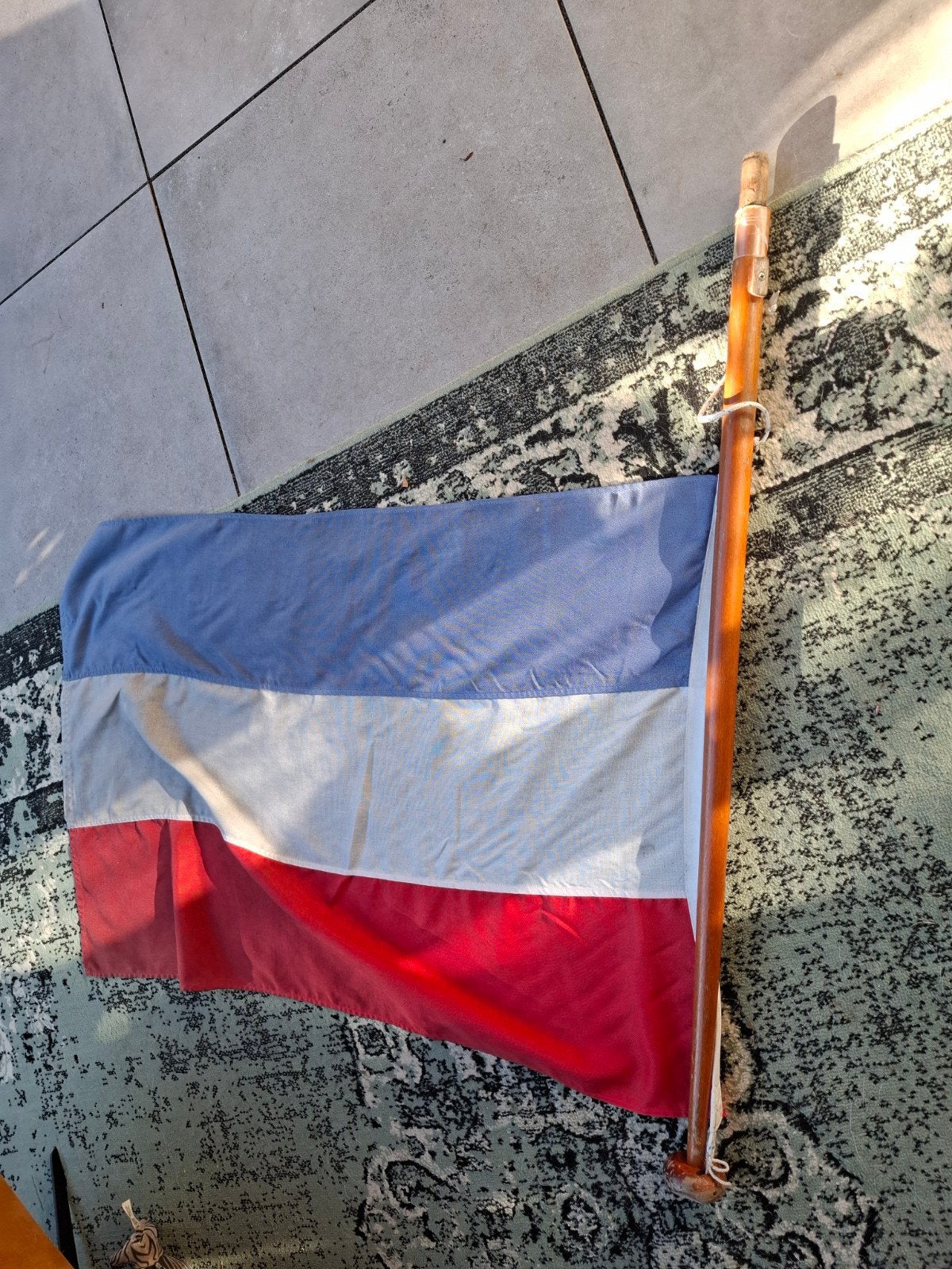 vlag met mast  boor boot, Ophalen of Verzenden