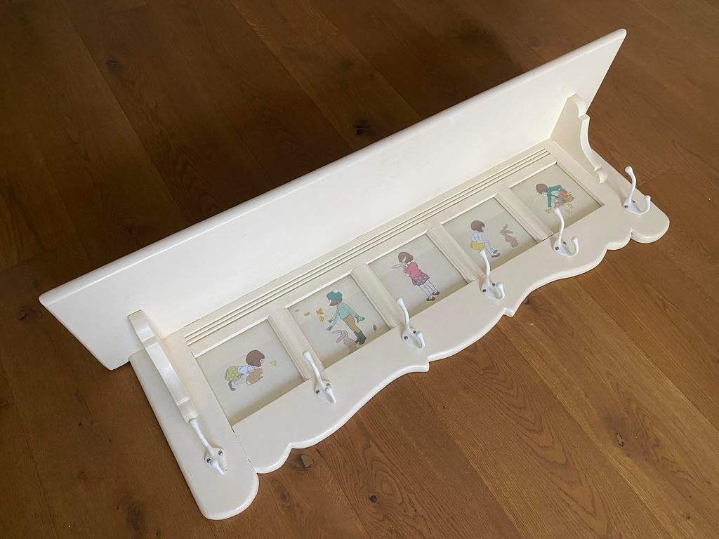 Grote kapstok creme wit met fotolijstjes, Gebruikt, Minder dan 100 cm, Hout, Ophalen