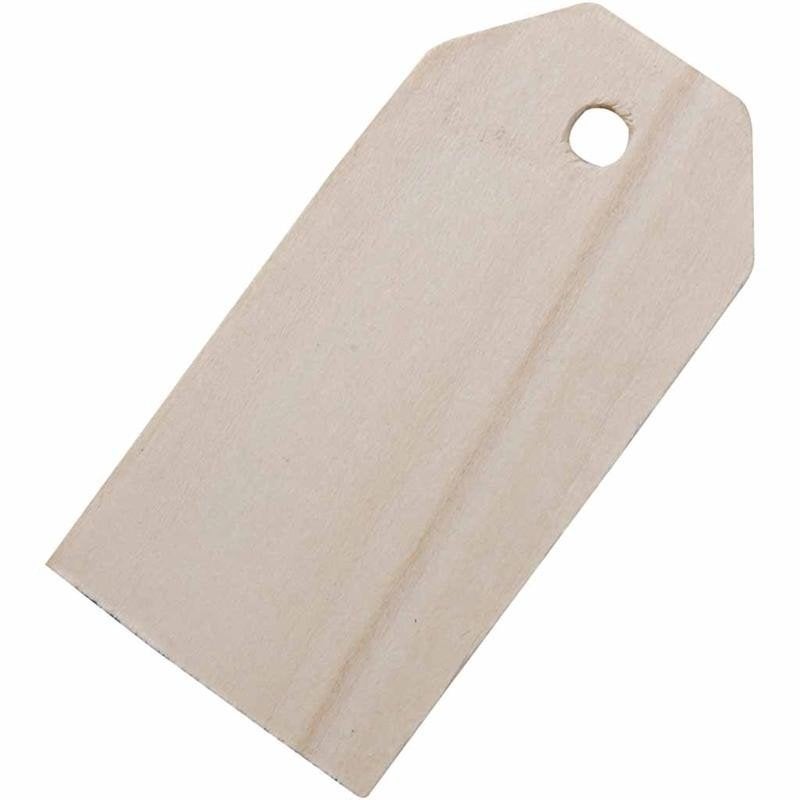 Made Of Wood houten Manilla tags 10 stuks 3 x 6 cm dik 2 mm, Overige merken, ., Overige typen, Nieuw