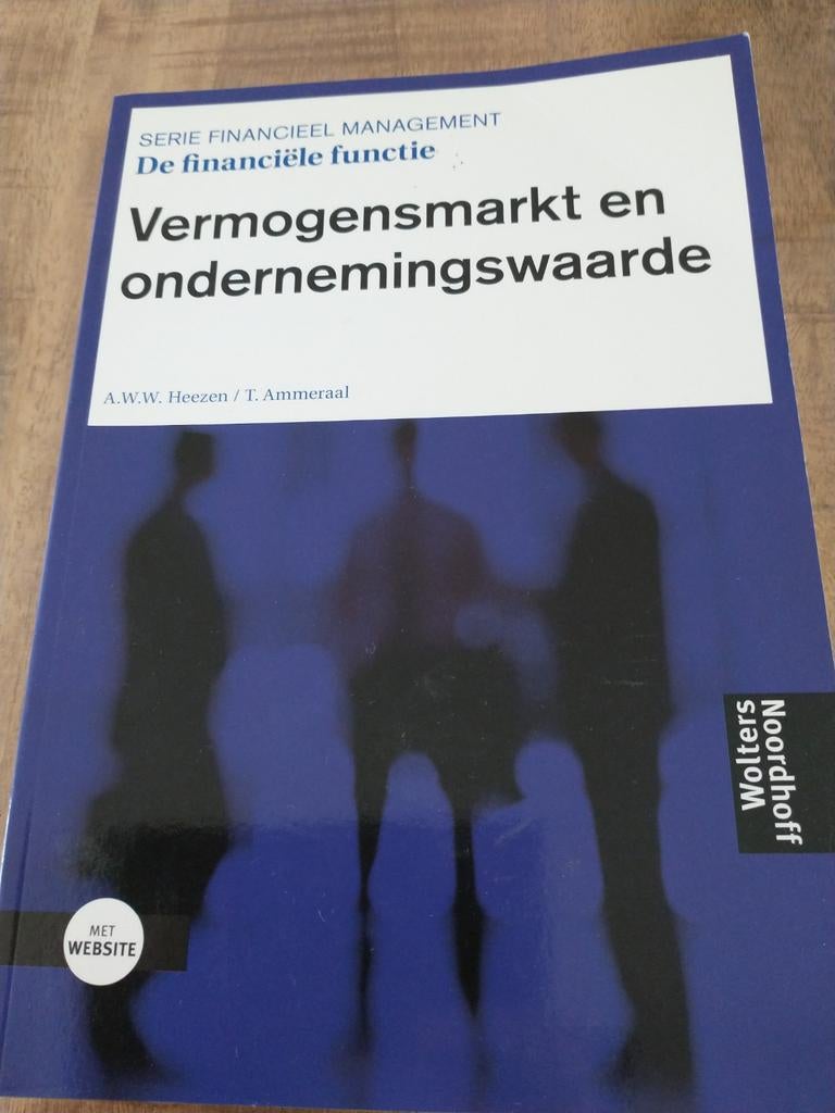 T. Ammeraal - Vermogensmarkt en ondernemingswaarde, Ophalen of Verzenden, Zo goed als nieuw, T. Ammeraal; A.W.W. Heezen