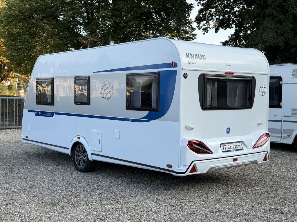 Knaus Sport Silver Selection 500 EU Mover Enkele bedden Tent, Rondzit, Serviceluik, Bedrijf, 2 aparte bedden