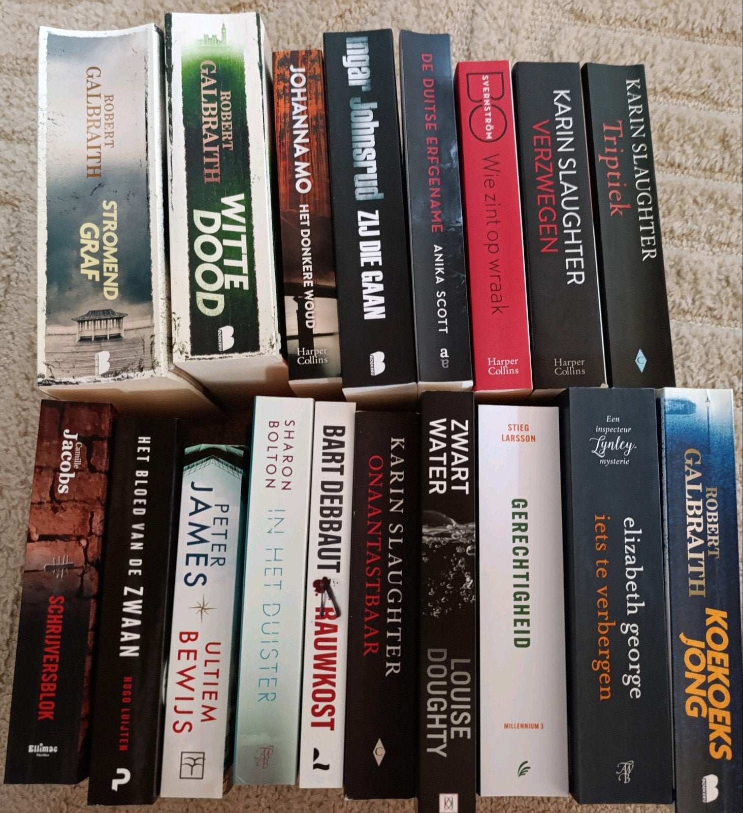 18 Thrillers: Scandinavisch, nieuw & gelezen, nette staat, Boeken, Thrillers, Ophalen of Verzenden, Zo goed als nieuw, Nederland