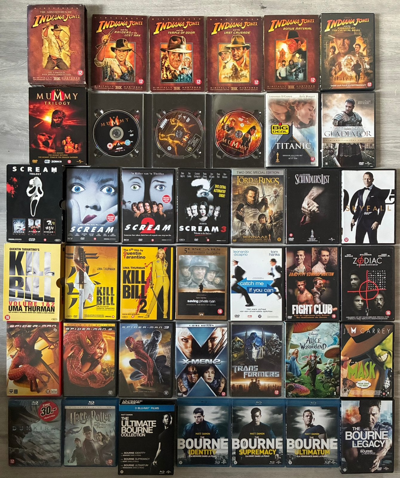 Blu-Ray/DVD-BUNDEL Dunkirk Scream Indiana Jones Bourne X-Men, Cd's en Dvd's, Blu-ray, Ophalen of Verzenden, Nieuw in verpakking