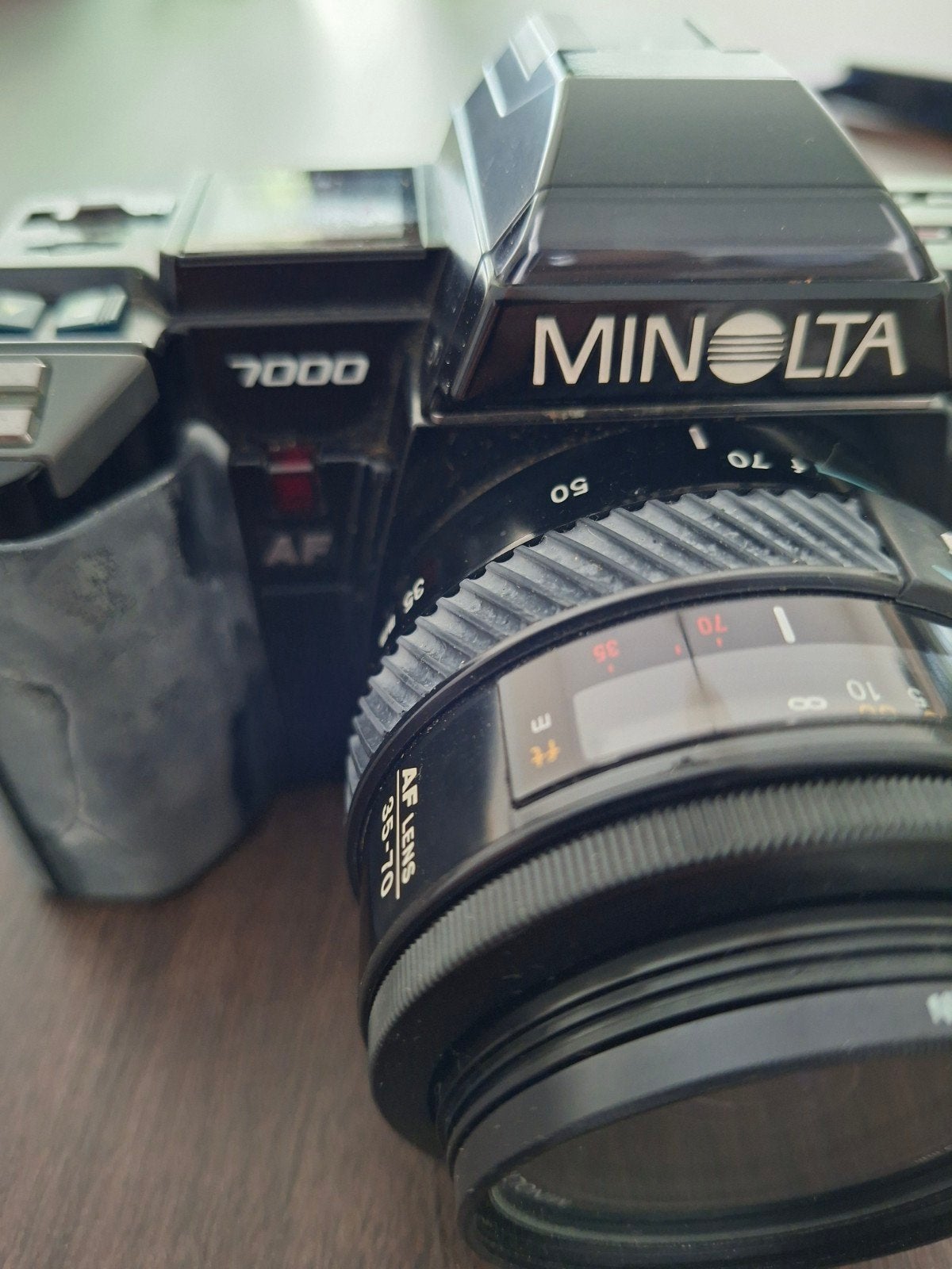 Minolta 7000 AF Spiegelreflexcamera met 35-70mm lens, Ophalen