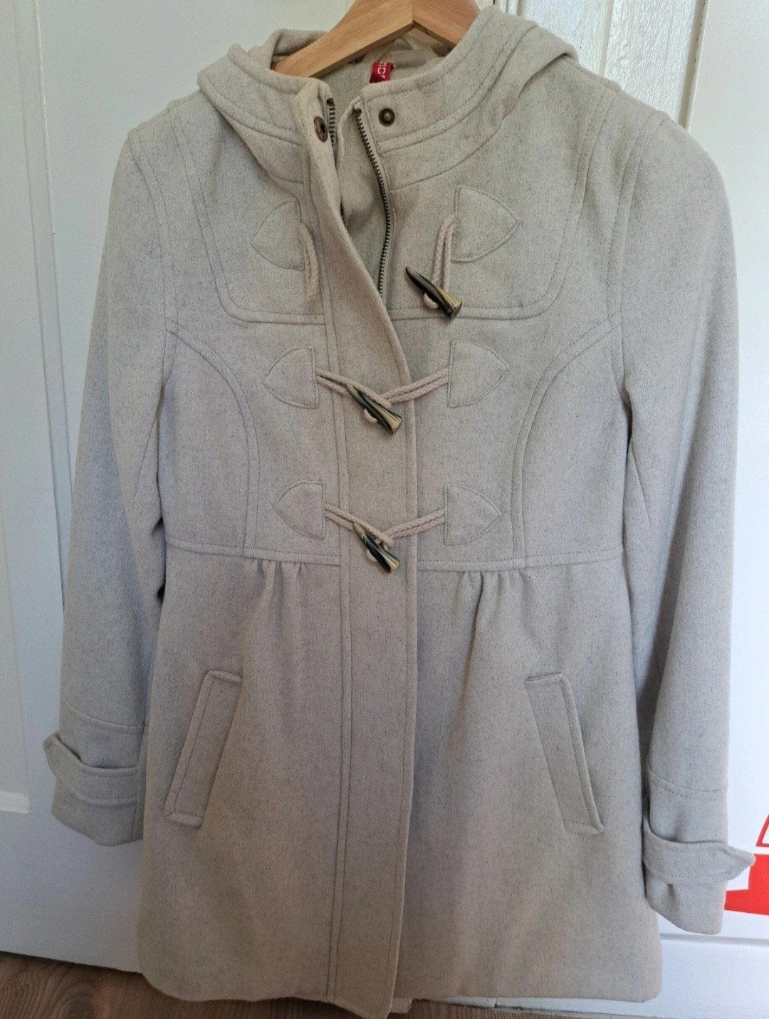 Winterjas H&M maat 36, Kleding | Dames, Wit, H&M Divided, Ophalen of Verzenden, Zo goed als nieuw