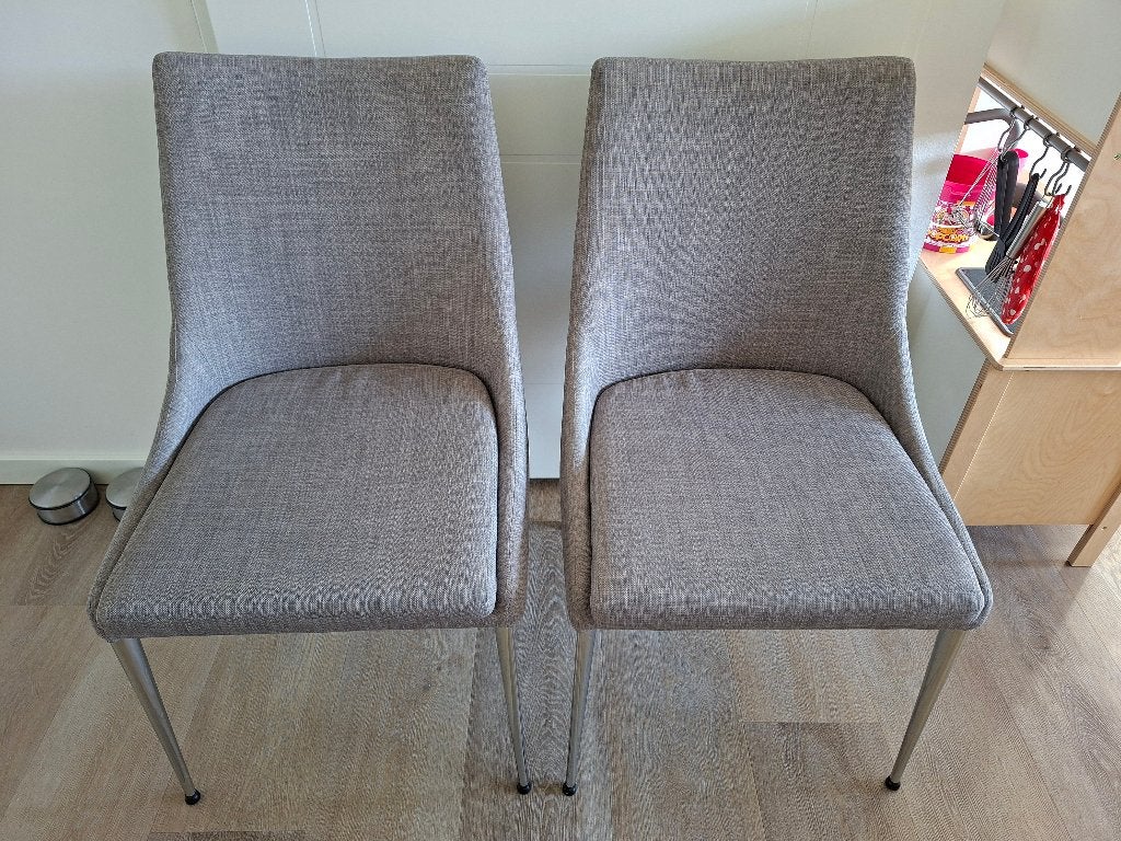 Eetkamerstoelen, 4 stuks, Ophalen, Gebruikt, Metaal, Vier