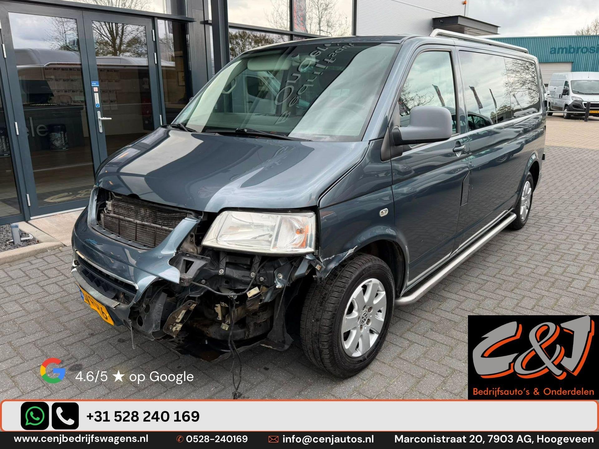 Volkswagen Transporter 2.5 TDI 340 Trendline DC voorschade,, Auto diversen, Schadeauto's, Automaat, Overige carrosserieën, Volkswagen AG