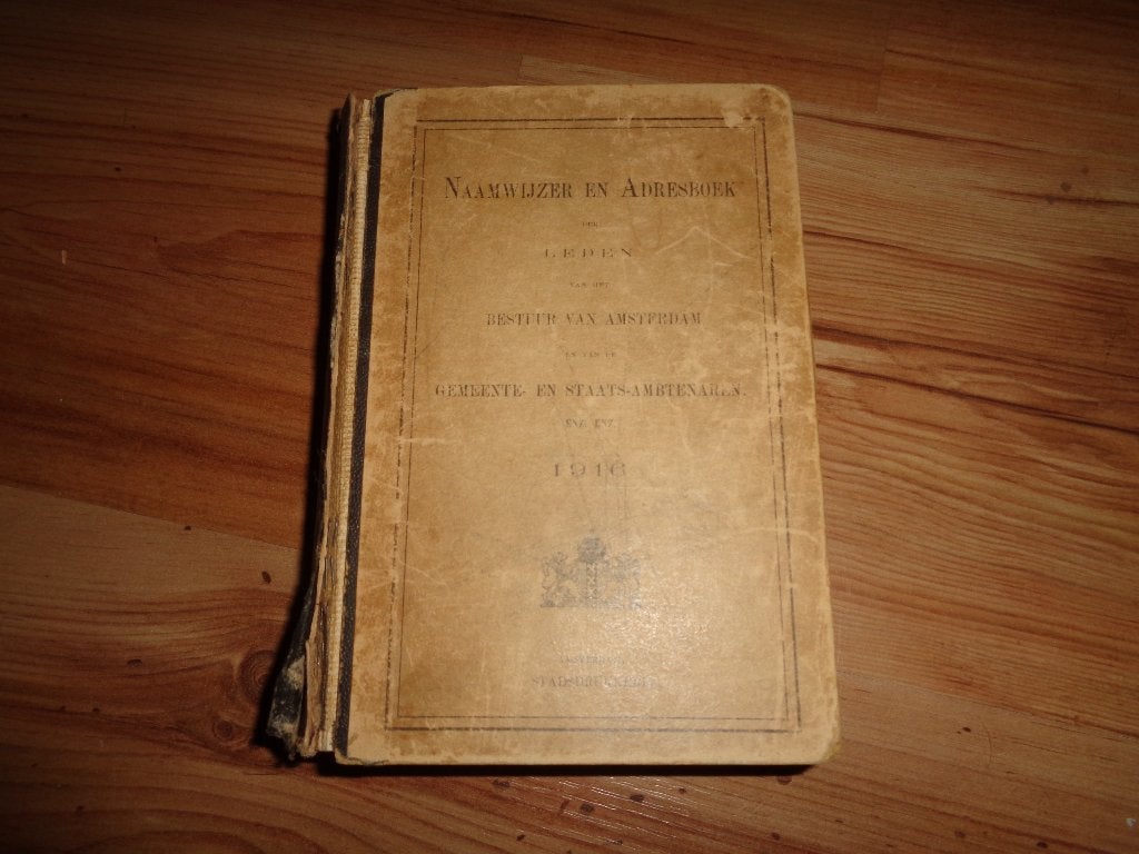 1916  naamwijzer en adresboek Amsterdam antiek koopje, Verzenden
