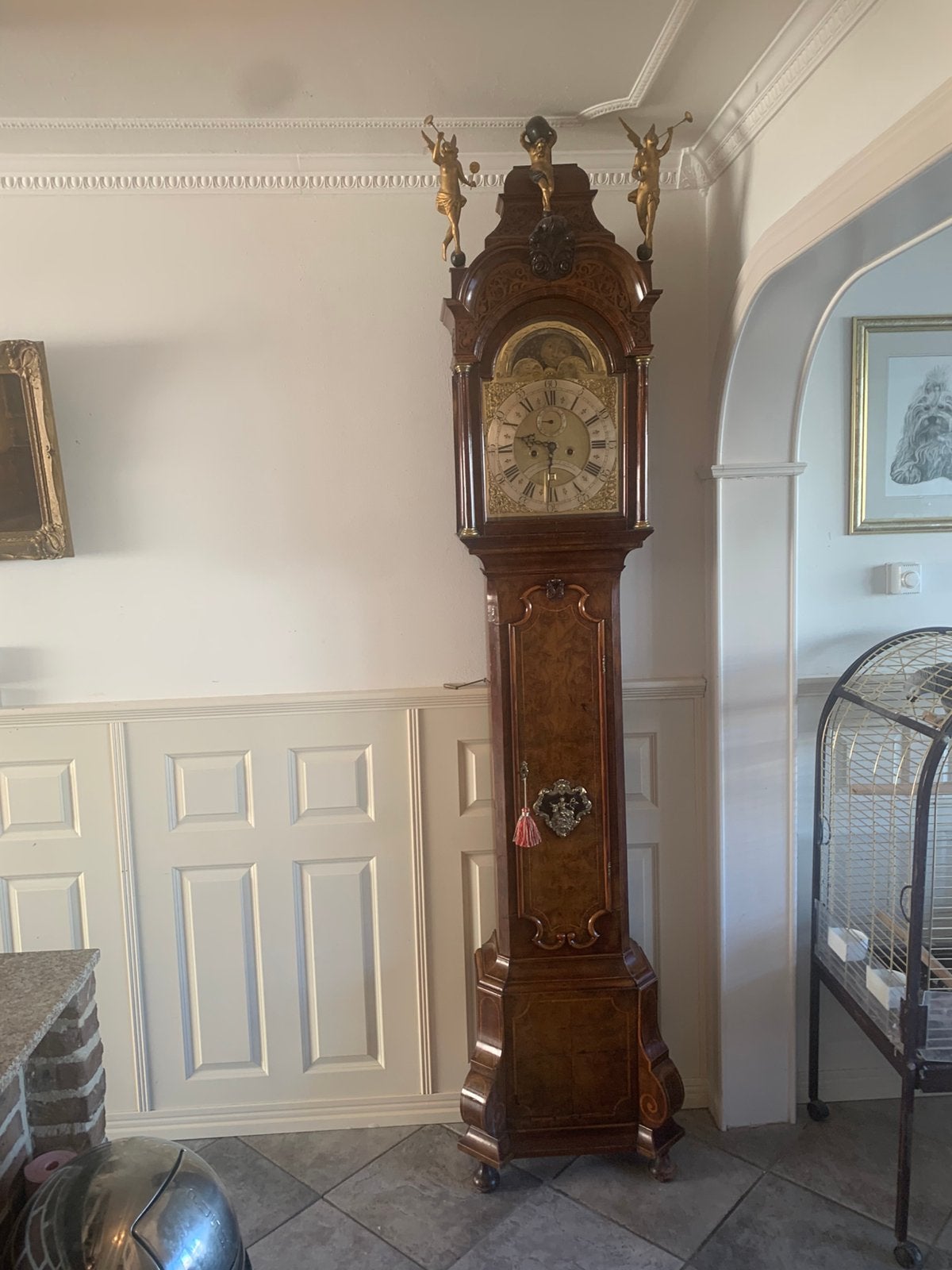 Antiek Amsterdams staand horloge 1730, Ophalen