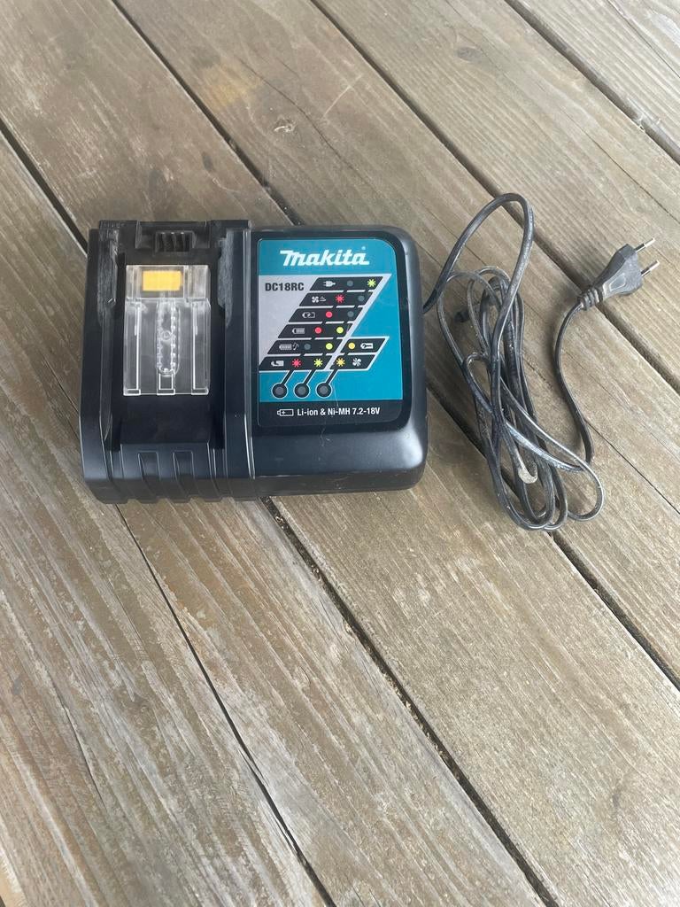 Makita DC18RC Oplader voor Li-ion & Ni-MH 7.2-18V, Ophalen of Verzenden, Zo goed als nieuw