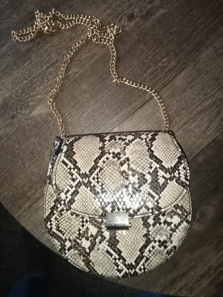 schoudertasje slangenprint, Sieraden, Tassen en Uiterlijk, Ophalen of Verzenden, Zo goed als nieuw, Overige kleuren, Schoudertasje